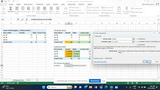 Calculate Chisquare pvalue using pivot table in Microsoft Excel sheet [upl. by Ahsekin252]