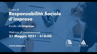 Presentazione Webinar  La Responsabilità Sociale d’Impresa nelle Aziende [upl. by Herodias]