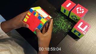 9x9 Rubiks Cube Full Solve [upl. by Aterg]