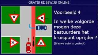 EXAMEN RIJBEWIJS B VRAGEN VOORRANG VOORRANGSREGELS 4 [upl. by Ymme]