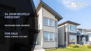 House for Sale  54 John Neufeld Crescent  Devonshire Park Winnipeg [upl. by Rankin]