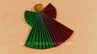 Engel basteln mit Papier  Weihnachtsengel als Weihnachtsdeko  Weihnachtsbasteleien [upl. by Ahsen]