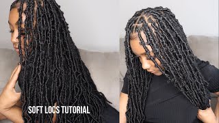 How to Wrap Soft Faux Locs over my Natural Locs [upl. by Anaihs]