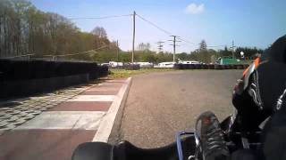 Kart KZ Schalter Teningen 060414 CRG Crash [upl. by Telfer]