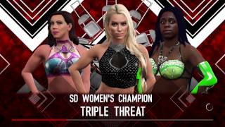 WWE 2K17 MARYSE VS NAOMI VS MICKIE JAMES SMACKDOWN WOMENS CHAMPIONSHIP [upl. by Labannah]