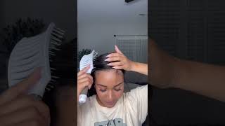 Relaxed Hair Night Routine 🌚hairgrowth hair hairtutorial relaxedhair [upl. by Alarise]