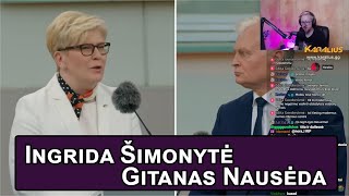 Šimonytė  Nausėda  NUOSTABŪS TV3 DEBATAI  Karalius Reaguoja [upl. by Minda724]