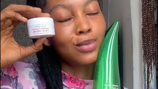 HOW TO USE ALOE VERA GEL FOR HEALTHY SKIN  ANY SKIN TONE aloevera soothing skincareroutine [upl. by Ajup385]