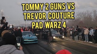 Tommy 2 Guns vs Trevor Couture Pad Warz 4 drag racing on the real street SRC Da Pad [upl. by Ahael]