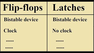 FlipFlops and Latches  ComparisonsDifferences [upl. by Anerec842]