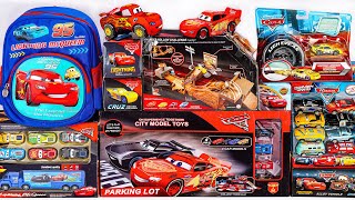 Disney Pixar Cars Unboxing Review  Lightning McQueen Backpack Large Mobile Garage Parking Lot [upl. by Freemon735]