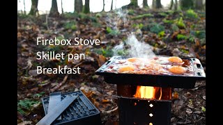 Firebox Stove Skillet Pan Woodland Breakfast [upl. by Glennie380]