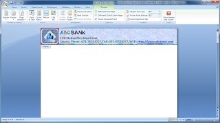Microsoft word tutorial How to Quickly Design Your Own Letterhead header word in MS Word [upl. by Dorisa972]