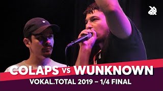 Colaps Vs Wunknown Vokal Total Beatbox Battle 2019 [upl. by Chong506]