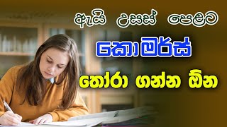 OL වලින් පසුව AL වලට Commerce කරන එකේ වැදගත්කම  Seminar 01  Commerce iskole [upl. by Oba]