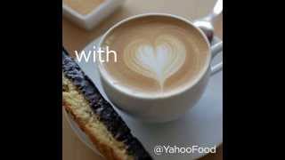 How to Make a Latte Heart  With Love Yahoo Food [upl. by Noissap]