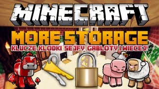 KLUCZE KŁÓDKI SEJFY GABLOTY i WIĘCEJ  Minecraft Mody  More Storage Mod [upl. by Hsekar]