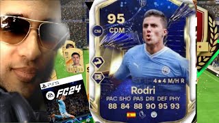 Primer TOTY Review Rodri TOTY 95 EA FC24 Ultimate Team [upl. by Ahtabbat]