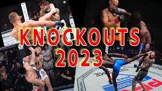 Top MMA Knockouts 2023 part 2 [upl. by Naujd]