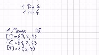 Mathematik für Informatik Studenten 25  Mengenlehre  Äquivalenzklasse [upl. by Dannica738]