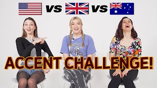 ONE language THREE accents  UK vs USA vs AUS English [upl. by Leahey]