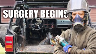 Jeep XJ CARGO FLOOR REMOVAL  1990 Renix 40  Ep04 [upl. by Gerek]