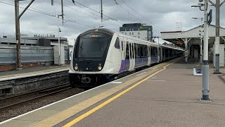 Trains at Romford GEML 270324 [upl. by Ahsikar]