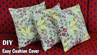 Cushion Cover Cutting and Stitching  DIY  Home Decor  Cushion cover making  Pillow covers [upl. by Waylon800]