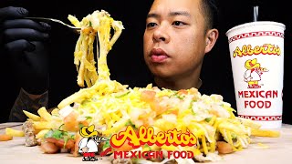 ASMR ALBERTOS MEXICAN FOOD CARNE ASADA FRIES SUPER FRIES ASMRCRAVINGS [upl. by Munster]