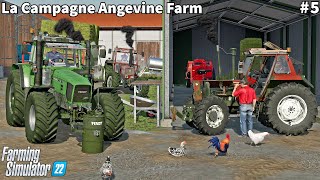 Animals Care Picking Up amp Storage Hay Bales Using Fiatagri │La Campagne Angevine│FS 22│Timelapse5 [upl. by Tenenbaum]