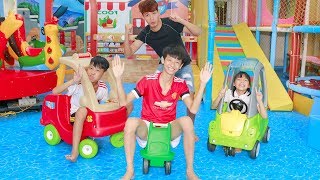 Kids Drive Wheelbarrow amp Trolley Toys Indoor Playground ABC SONG w Song for Childrens [upl. by Peggie276]