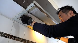 How Do I Replace My Old Kitchen Rangehood  DIY  Timelapse Video [upl. by Idette]