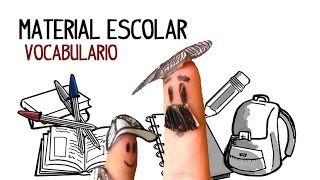 Vocabulario material escolar vocabulario español para el colegio [upl. by Leunammi967]