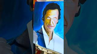 Imran Khan Portrait with Acrylic Painting imrankhan shorts pti portrait [upl. by Anitnuahs]