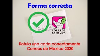 ¿Cómo escribir una carta correctamente Tip enviar por Correos de México Vigente en 2022 [upl. by Dimah]