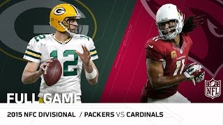 2015 NFC Divisional Round Packers vs Cardinals  NFL Full Game [upl. by Sarina]