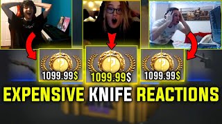 MOST EXPENSIVE KNIFE UNBOXING REACTIONS  CSGO BEST COMPILATION [upl. by Garson129]