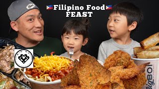 BIG FILIPINO FOOD FEAST from BIG BOI  Fried Chicken Adobo Lumpia Sisig and More [upl. by Sharman]