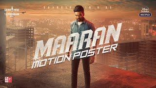 Maaran Motion Poster  Dhanush  Karthick Naren  GV Prakash  Sathya Jyothi Films [upl. by Anoyk]