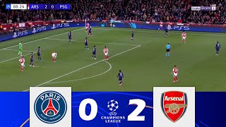 PSG contre Arsenal 02  UEFA Champions League 202425  Résumé de Match [upl. by Nnairol]