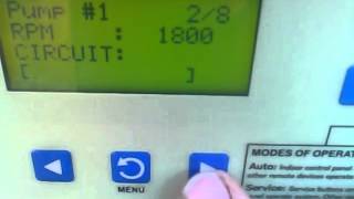 Setting up an Intelliflo pump on an Easy Touch Panel [upl. by Fennessy]