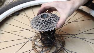 Shimano XT rear hub service [upl. by Shuman178]