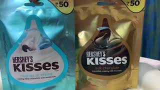 Hersheys Kisses Cookie n Creme Vs Milk Chocolate  English [upl. by Yule]