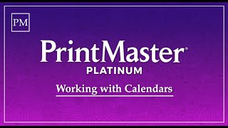 How to create a calendar in 2 minutes in PrintMaster 2019 [upl. by Ortensia]