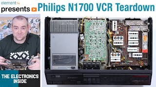 Philips N1700 VCR Teardown  The Electronics Inside [upl. by Nayk]