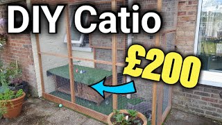 How to Build a Catio CHEAP  Under £200 Pounds  Aviary Panels  Cat Patio [upl. by Yawnoc527]