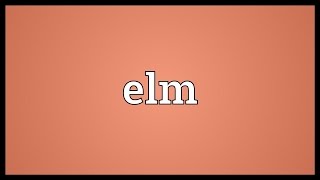 Elm Meaning [upl. by Greenfield]