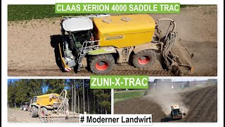 ZUNIXTRAC  CLAAS XERION 4000 SADDLE TRAC Gülleausbringung mit Scheibenegge [upl. by Oskar216]