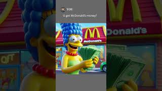 McDonalds Song The Simpsons Edition aigenerated thesimpsons [upl. by Katonah754]