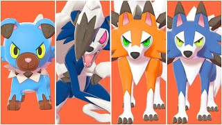 FULL ROCKRUFF EVOLUTION TEAM Shiny Rockruff Shiny Lycanrock Midnight Shiny Lycanroc Dusk amp Dawn [upl. by Picco]